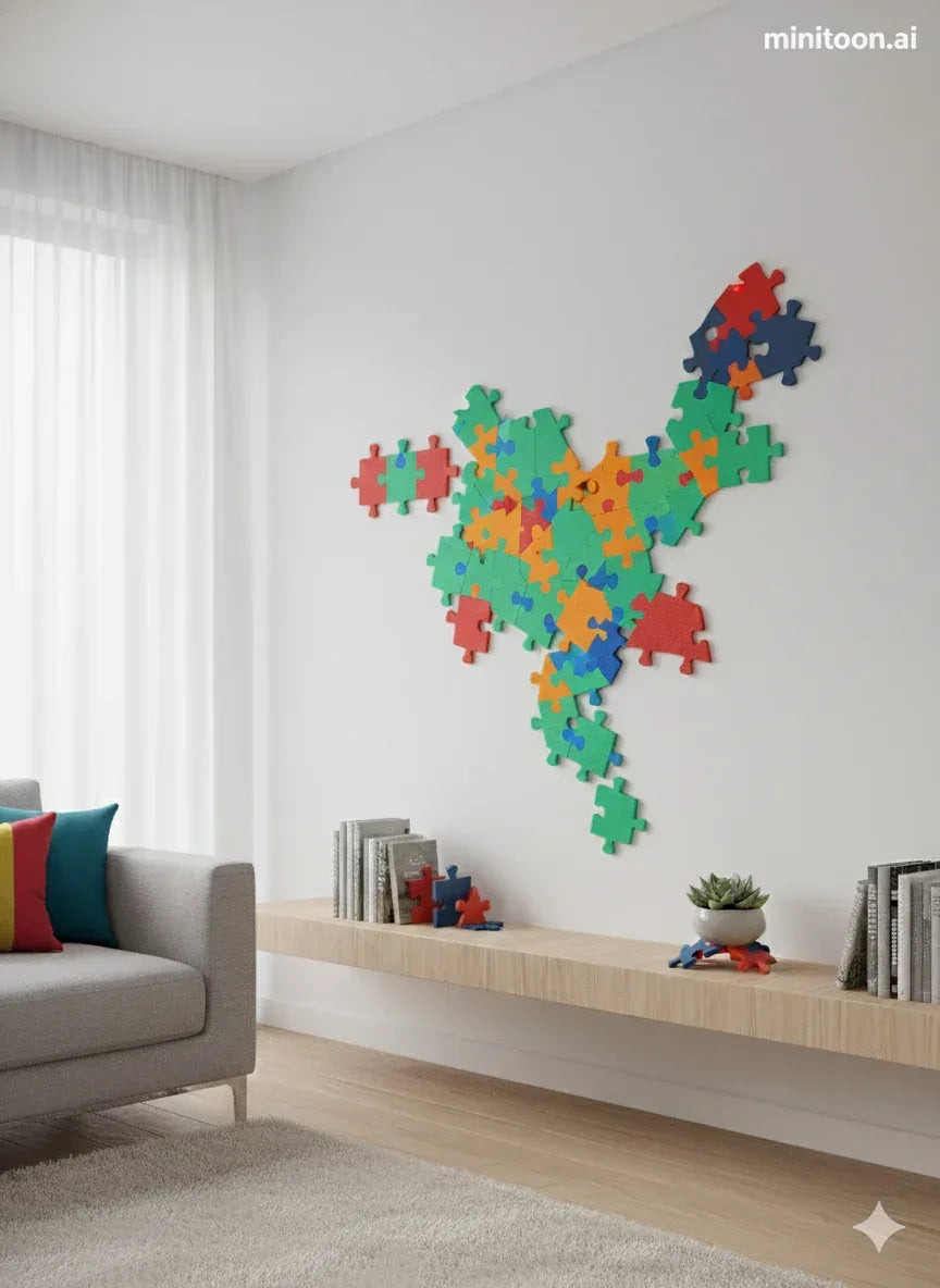 Home Decor Puzzle - Giant Jigsaw Puzzle Pieces - MiniToon.ai