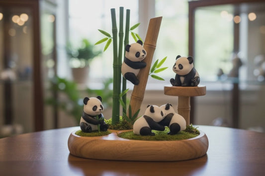 Mini Toon - Bamboo Crew – Limited Edition 3D Printed Panda Family